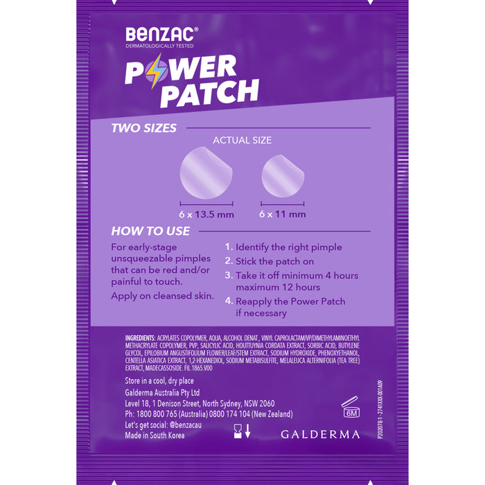 Benzac Power Patch Pimple Patches 24 Pack