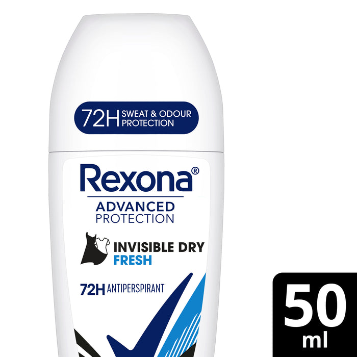 Rexona for Women Antiperspirant Deodorant Roll On Invisible Dry Fresh 50ml