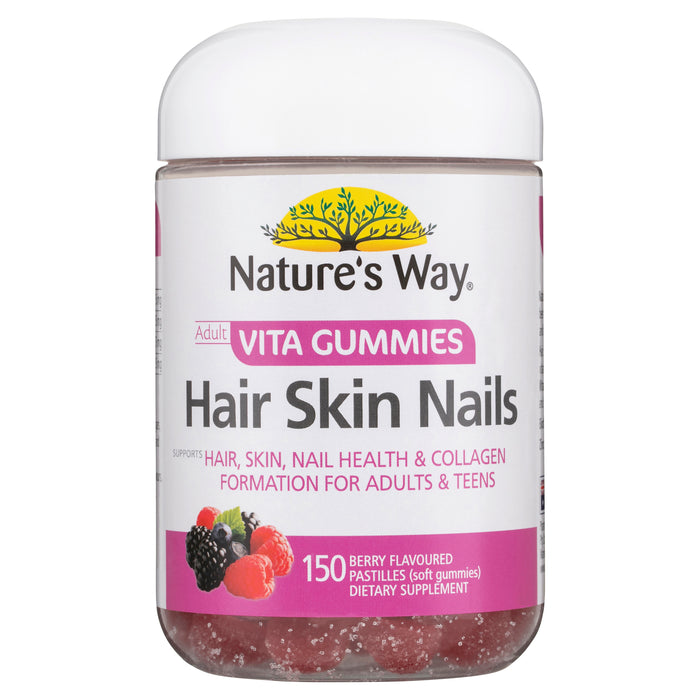 Nature's Way Hair Skin Nails 150 Adult Vita Gummies