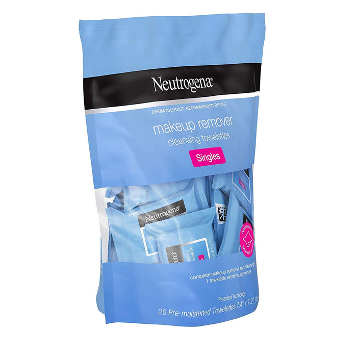 Neutrogena Makeup Remover Cleansing Towelettes 20 Single Pks