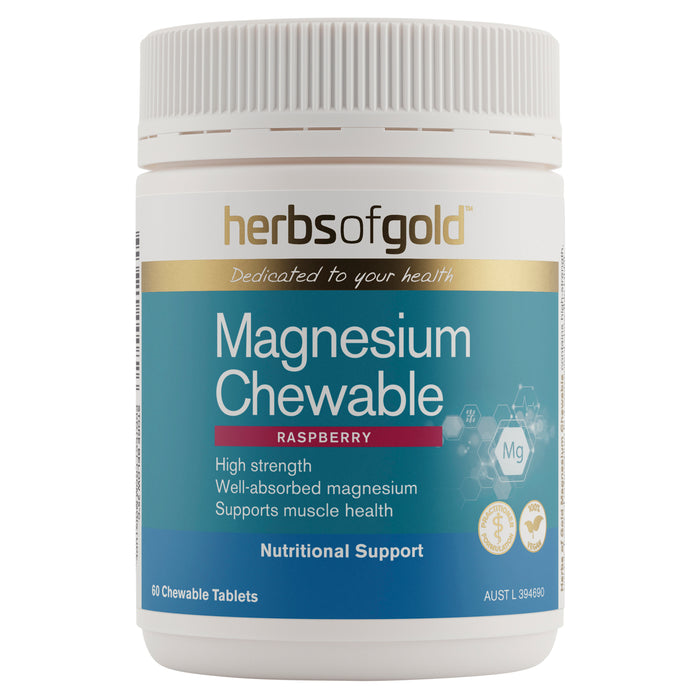 Herbs Of Gold Magnesium  Chewable 60 tablets.
