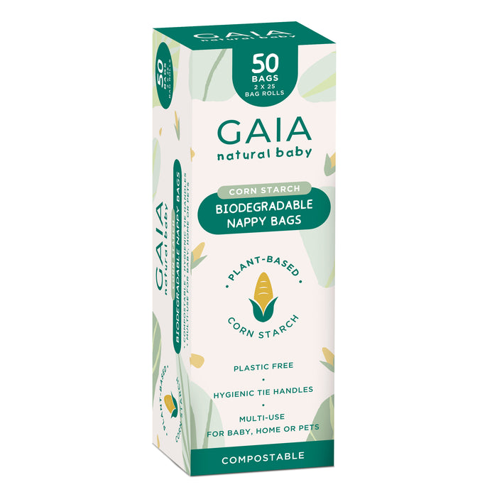 Gaia Natural Baby Biodegradable Nappy Bags 50