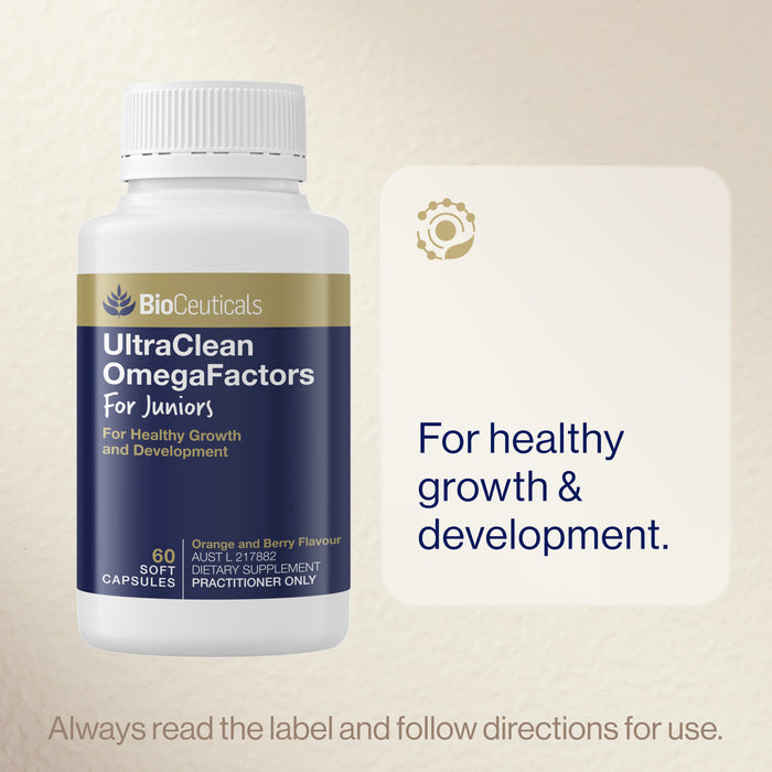 Bioceuticals Ultraclean Omegafactors For Juniors 60 Softgel Capsules