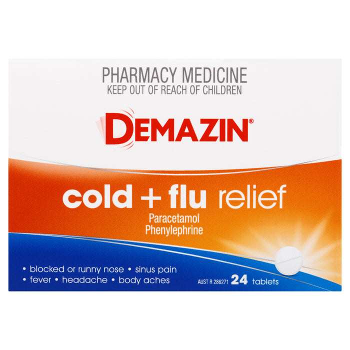 Demazin PE Cold & Flu Relief Tablets 24