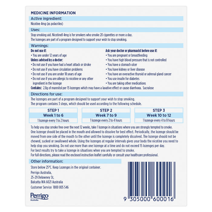 Nicotinell Mini Lozenge 4mg Bottle 81