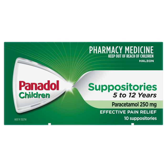Panadol Children Suppositories 250mg 10 Pack