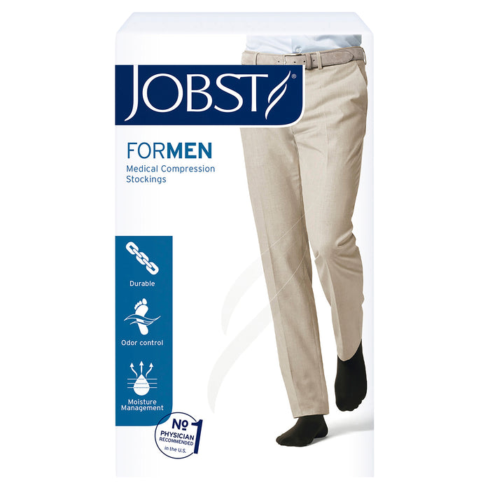 Jobst For Men Knee Casual High Medium Black 15-20mmHg.