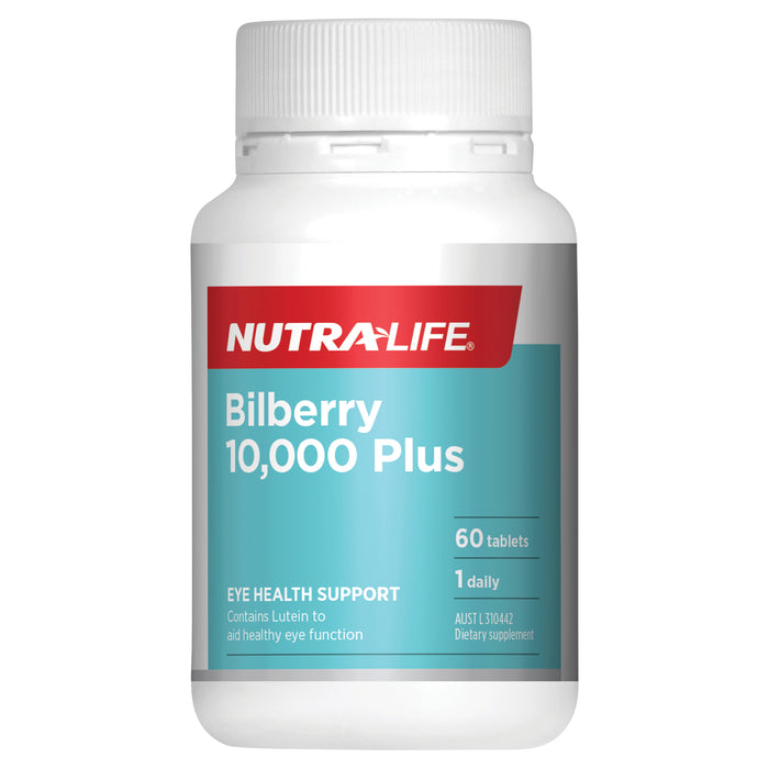 Nutra-Life Bilberry 10,000 Plus Lutein Complex Tablets 60.