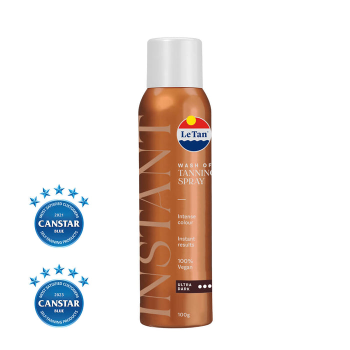 Le Tan INSTANT Wash Off Tanning Spray Ultra Dark 100g