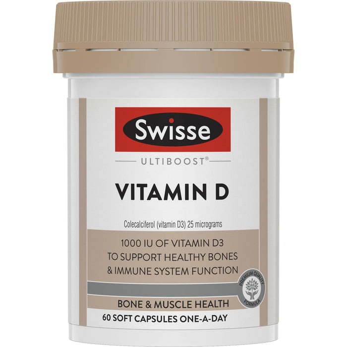 Swisse Ultiboost Vitamin D 60 Capsules.
