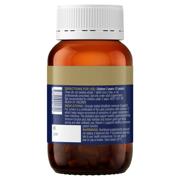 Bioceuticals Ultrabiotic Immune Support For Juniors 30 Chewable Tablets