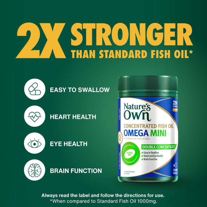 Nature's Own Concentrated Fish Oil Omega Mini 250Capsules