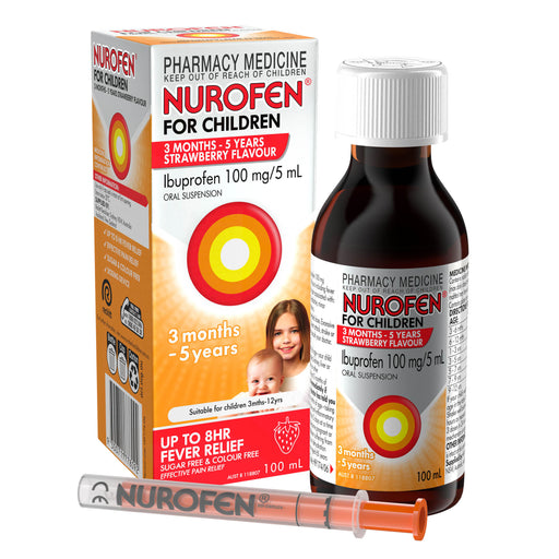 Nurofen for Children 3 Months- 5 Years 100ml Strawberry.
