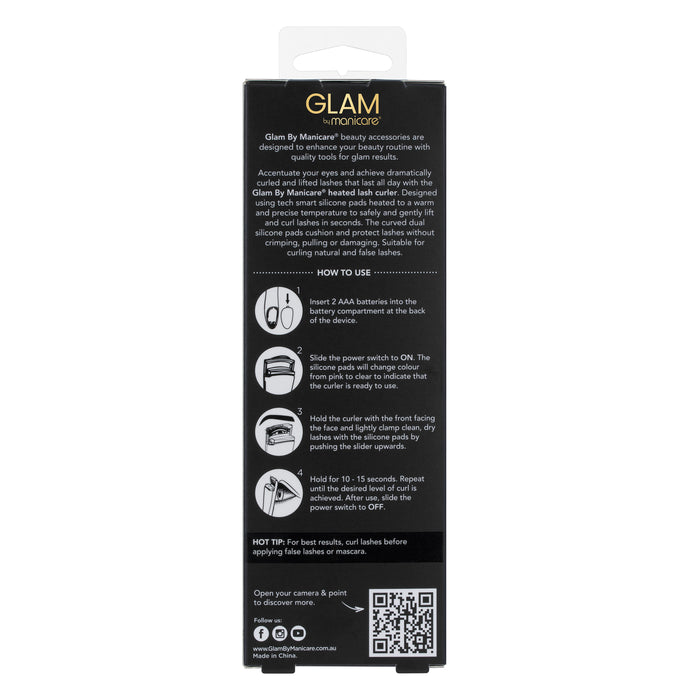 Glam By Manicare Heated Lash Curler.
