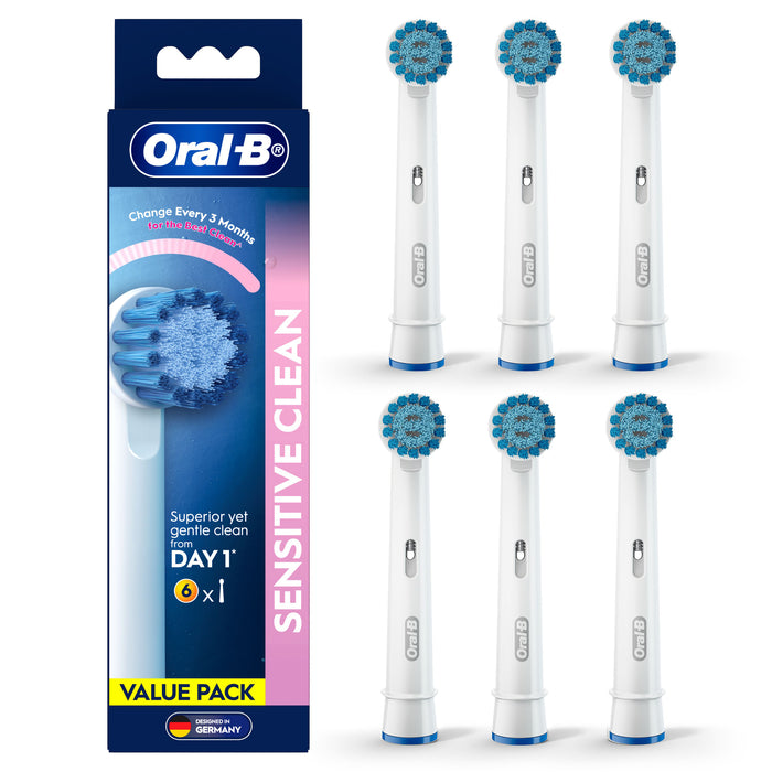 Oral B Power Toothbrush Sensitive Clean Refills 6 Pack