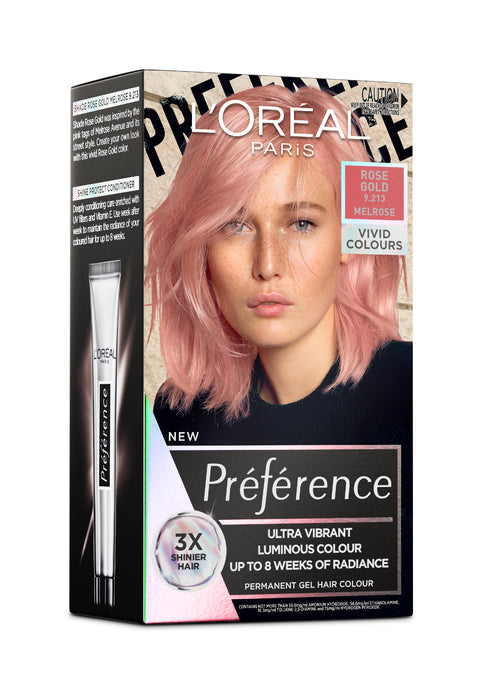 L'Oreal Preference Vivid Colours 9.213 Rose Gold.
