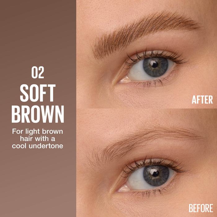 Maybelline Brow Inserts Multiplying Tool Soft Brown (Carded)