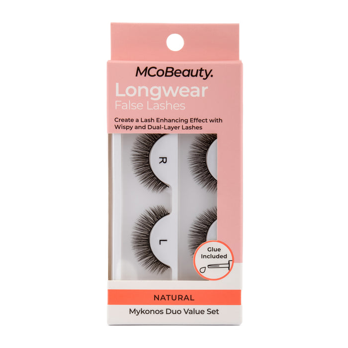 MCo Beauty False Lashes Natural Mykonos Duo Set