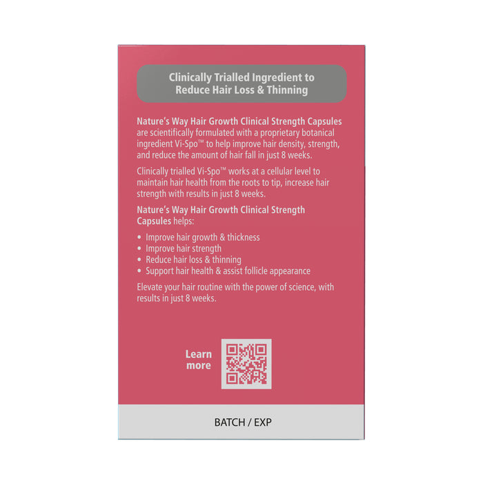 Nature's Way Hair Growth Clinical Strength 40 Soft Capsules