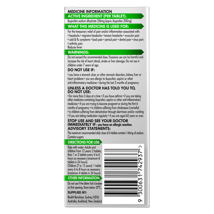 Nurofen Zavance Tablets 48.