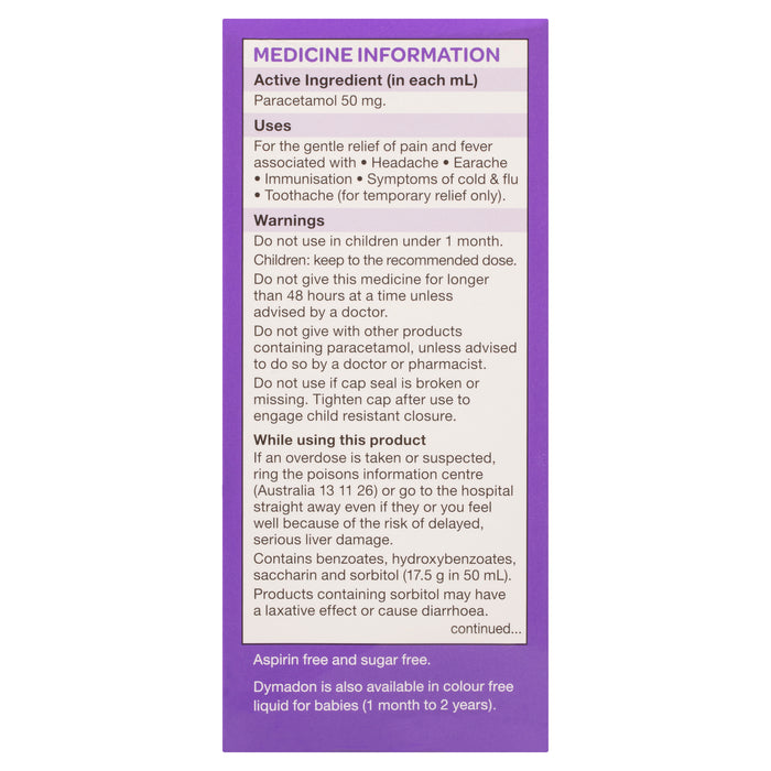 Dymadon 2 -12 Years 200ml Strawberry.