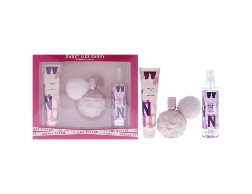 Ariana Grande Sweet Like Candy 3 Piece Gift Set 100ml EDP + Body Mist + Souffle