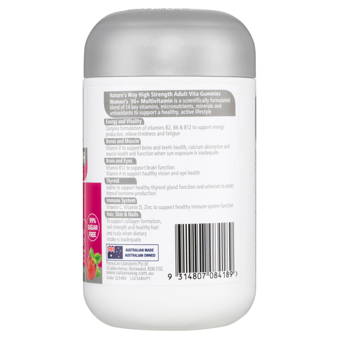 Nature's Way Womens 50+ Multi Vitamin 60 Adult Vita Gummies