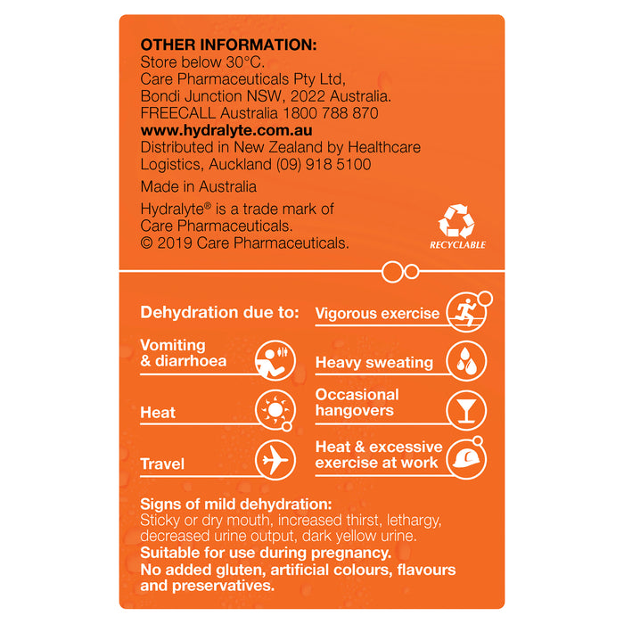 Hydralyte Sachets Orange 4.9g x 24