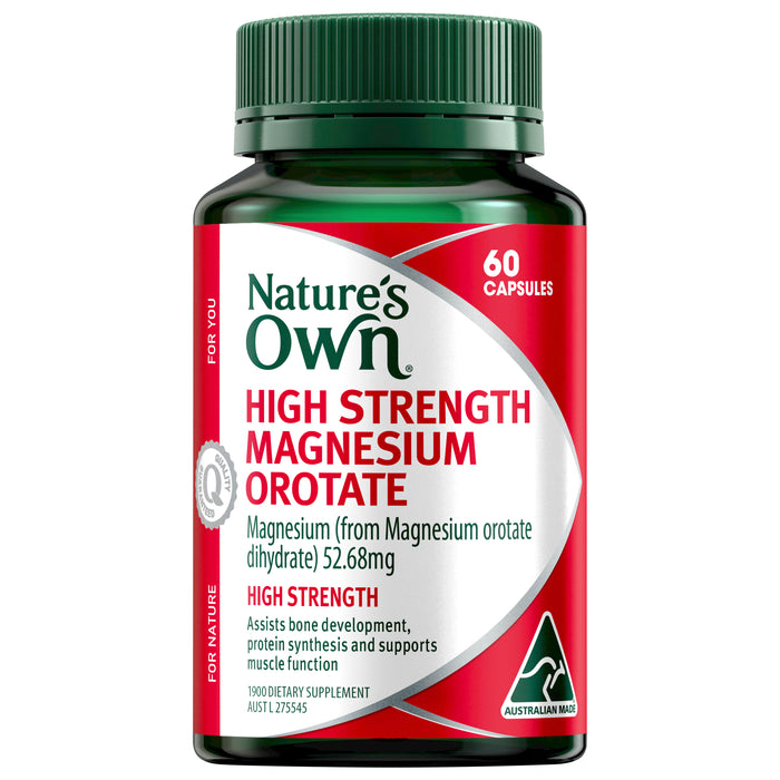 Nature's Own High Strength Magnesium Orotate 800mg 60 Capsules.