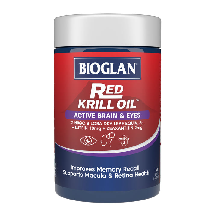 Bioglan Active Red Krill Oil Brain + Eyes 60 Capsules