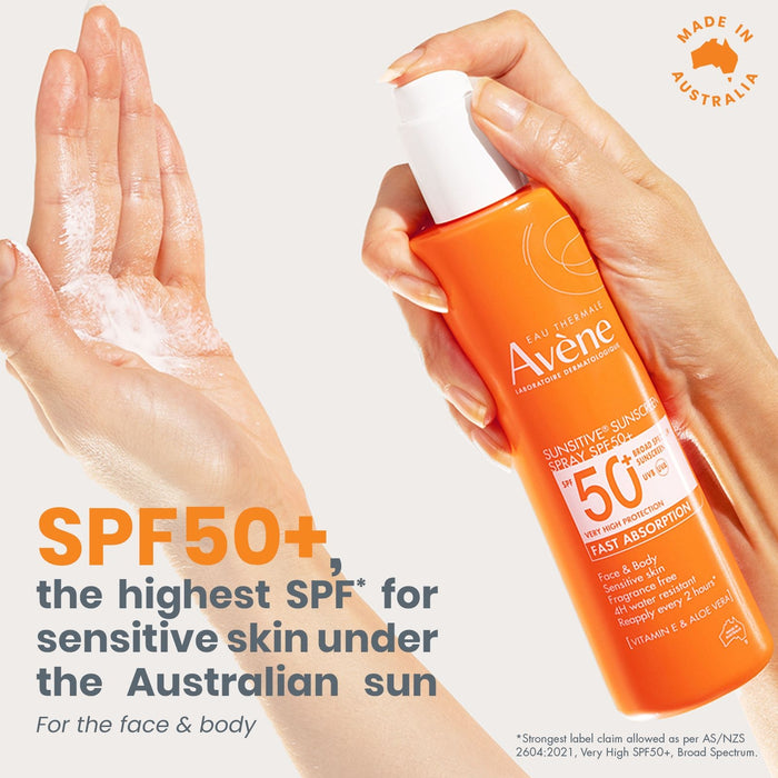 Avene Sunsitive Sunscreen Spray SPF 50+ 200ml.