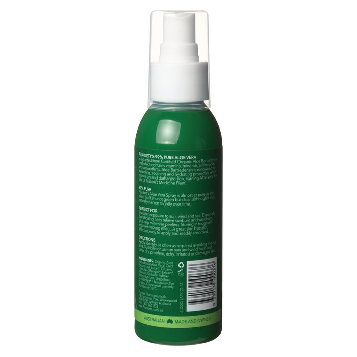 Plunkett Aloe Vera 99% Spray 125ml.