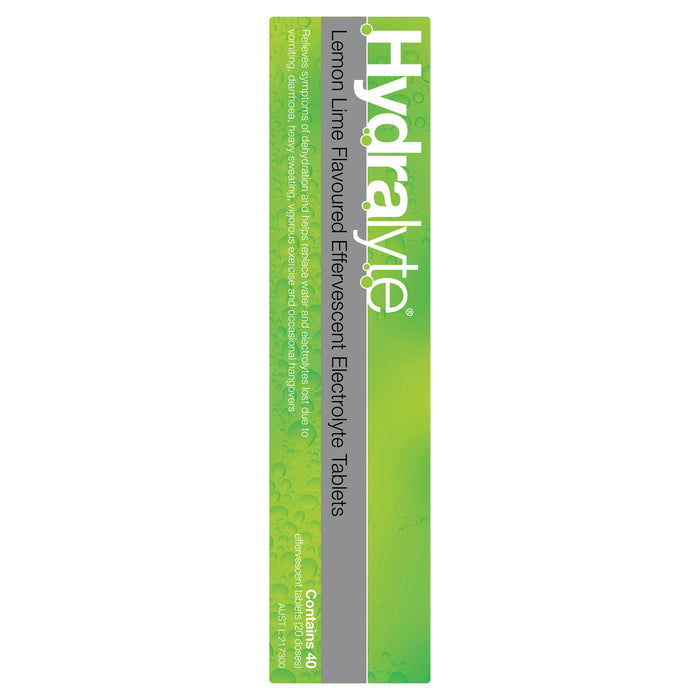 Hydralyte Effervescent Tablets Lemon/Lime 40 Tablets