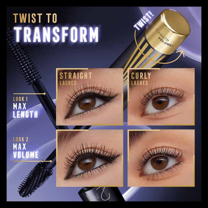 Max Factor Masterpiece Mascara 2in1 Lash WOW Super Black