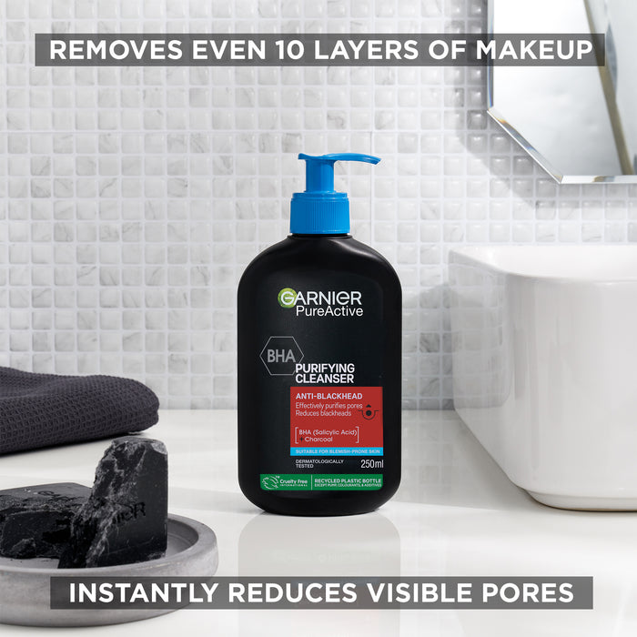Garnier Skin Active Pure Active Deep Charcoal Cleanser 250ml
