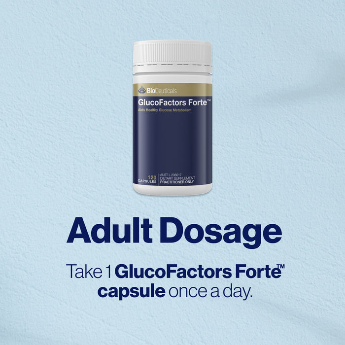 Bioceuticals Glucofactors Forte 120 Capsules
