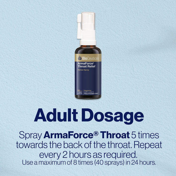 Bioceuticals Armaforce Throat Relief 50ml