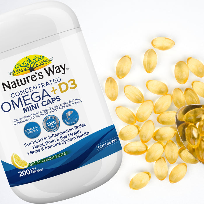 Nature's Way Omega+D3 200 Capsules