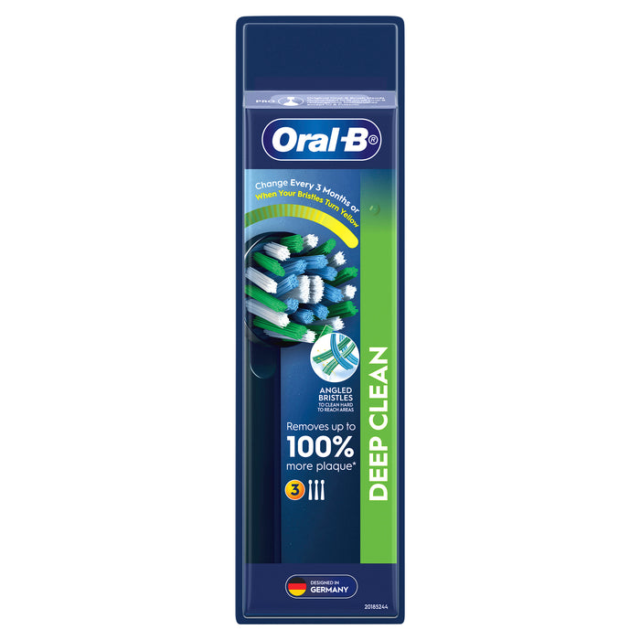 Oral B Power Toothbrush Cross Action Refills Black 3 Pack