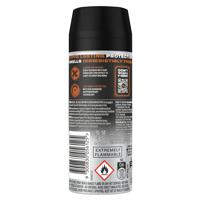 Lynx Antiperspirant Deodorant Leather + Cookies 165ml.