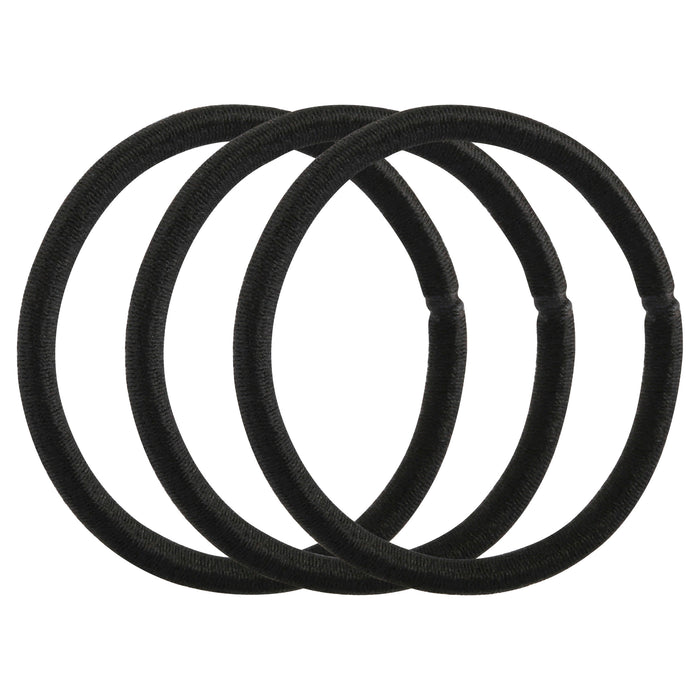 Lady Jayne Snagless Thick Elastics Black Pk10.