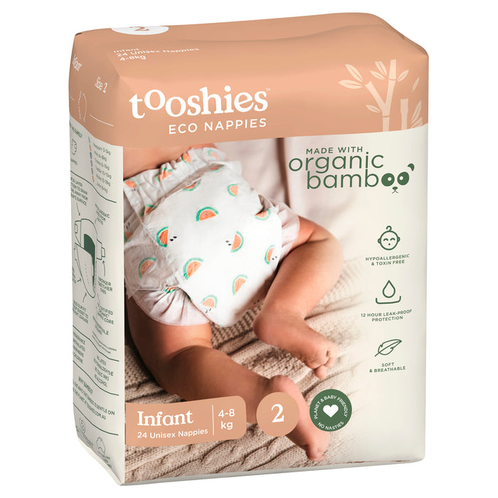 Tooshies Nappies Size 2 Infant 24 Pack