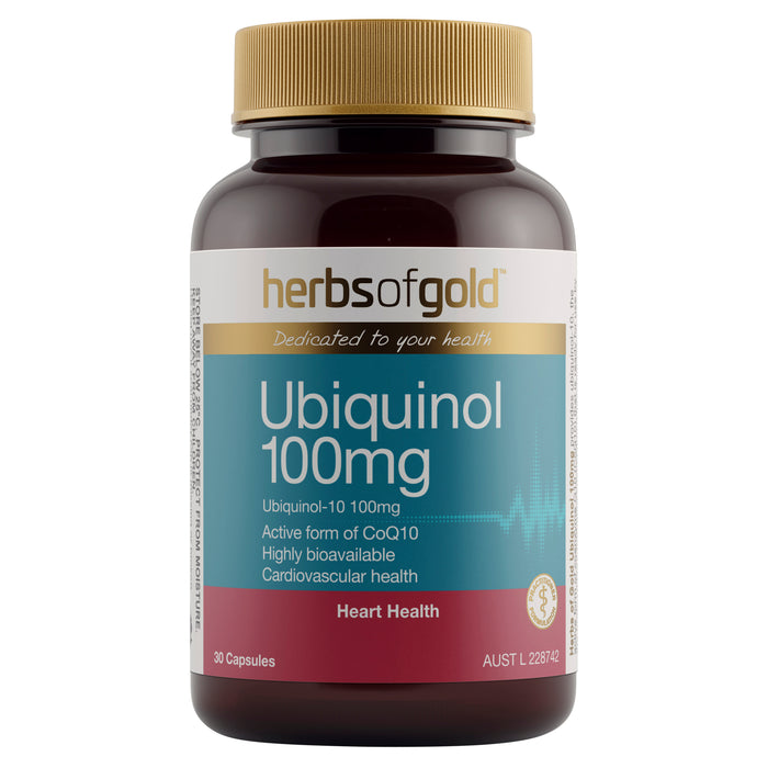 Herbs Of Gold Ubiquinol 100mg 30 Capsules