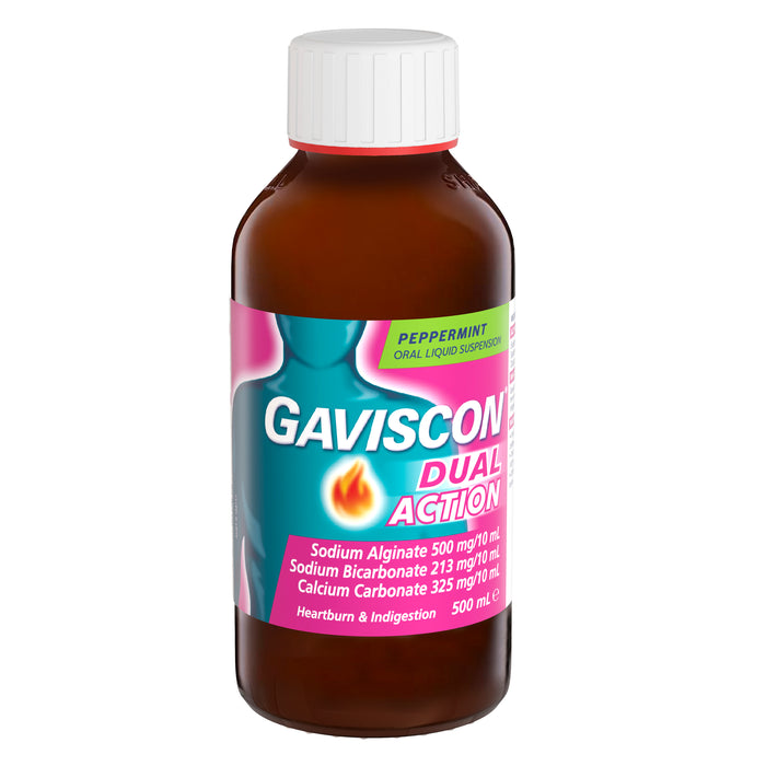 Gaviscon Dual Action Liquid Pepermint 500ml
