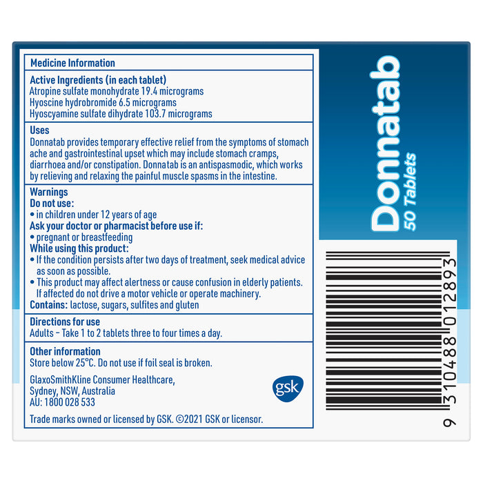 Donnatab Tablets 50.