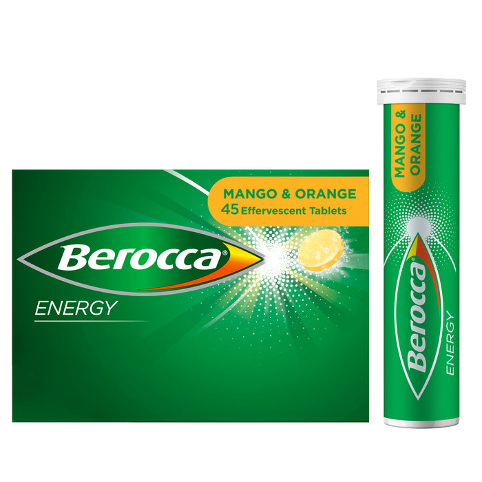 Berocca Energy Mango And Orange Effervescent Tablets 45