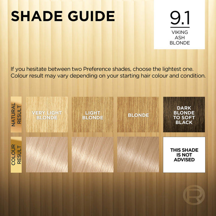 L'Oreal Preference 9.1 Light  Ash blonde
