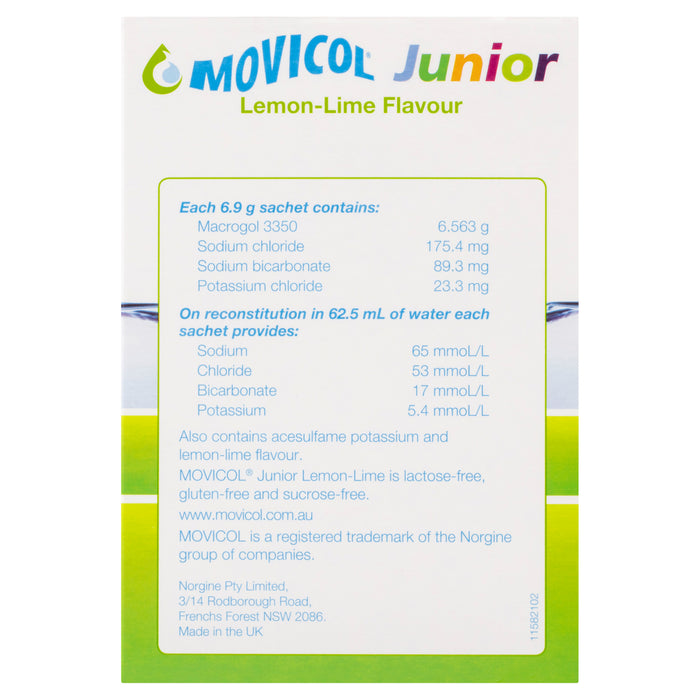 Movicol Sachets Junior Lemon-Lime 30