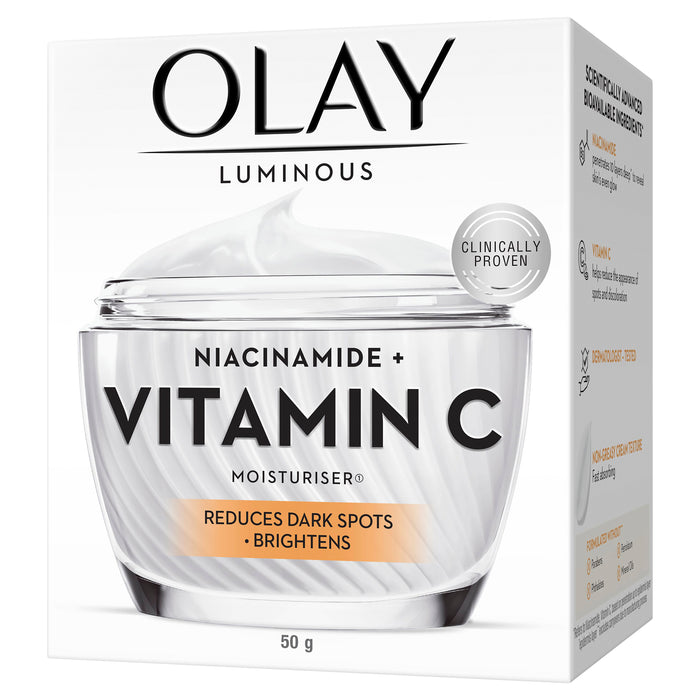 Olay Luminous Niacinamide + Vitamin C Moisturiser 50g.