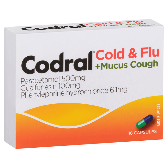 Codral Cold & Flu Mucus Cough 12 Capsules